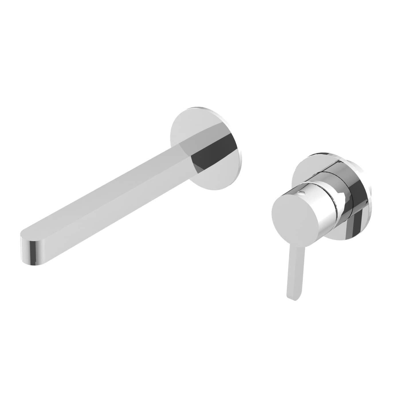 CBEL102RO - Parti esterne per monocomando lavabo a parete - 2 piastre tonde