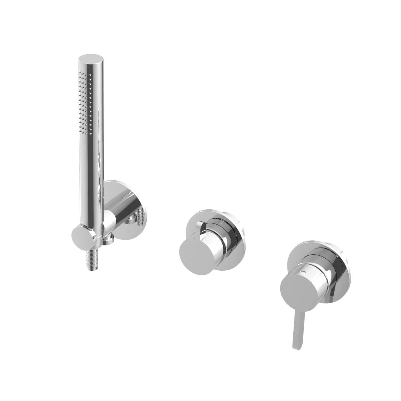 CBEV129RO - Parti esterne per monocomando incasso vasca a parete con deviatore