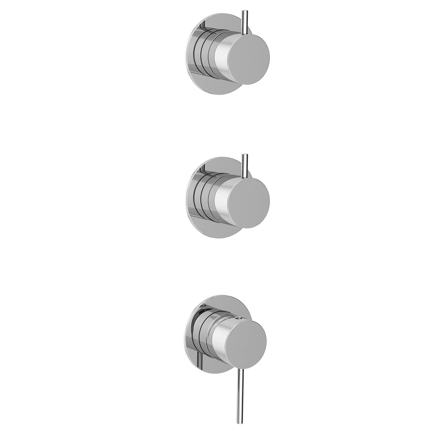 MIED124RO - Parti esterne per monocomando incasso doccia/vasca con deviatore a 4 vie